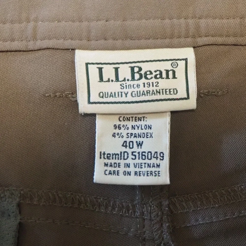 L.L.Bean Venturestretch Five Pocket Shorts Men's 40 W Olive Gray Outdoor 516049